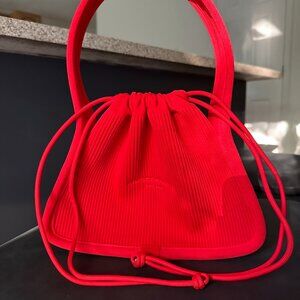 Alexander Wang Small Ryan Cotton Shoulder Bag- RED